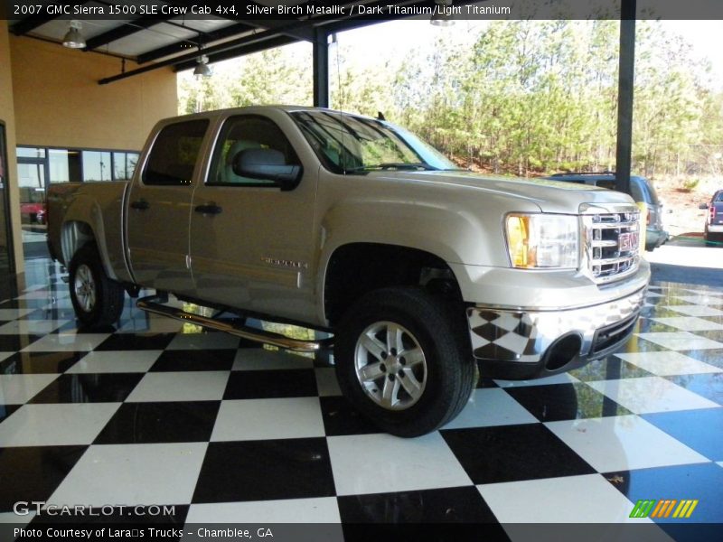 Silver Birch Metallic / Dark Titanium/Light Titanium 2007 GMC Sierra 1500 SLE Crew Cab 4x4