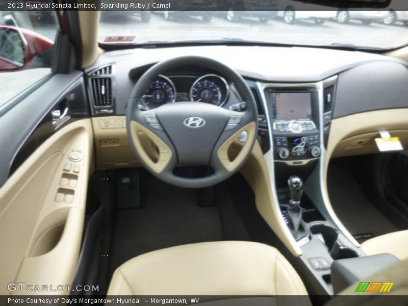 Sparkling Ruby / Camel 2013 Hyundai Sonata Limited