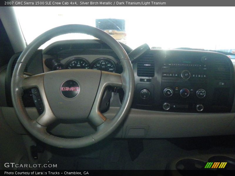 Silver Birch Metallic / Dark Titanium/Light Titanium 2007 GMC Sierra 1500 SLE Crew Cab 4x4