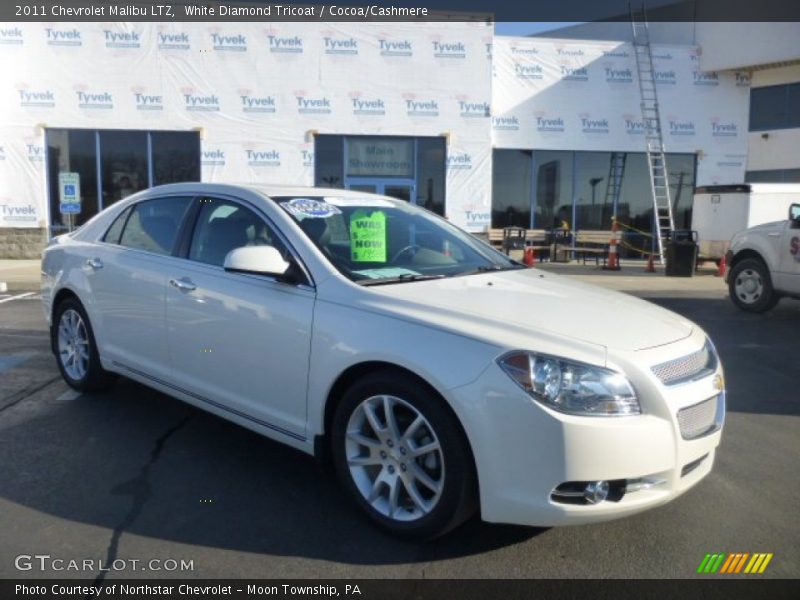 White Diamond Tricoat / Cocoa/Cashmere 2011 Chevrolet Malibu LTZ