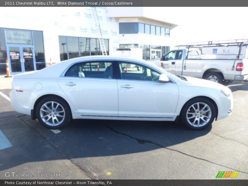 White Diamond Tricoat / Cocoa/Cashmere 2011 Chevrolet Malibu LTZ