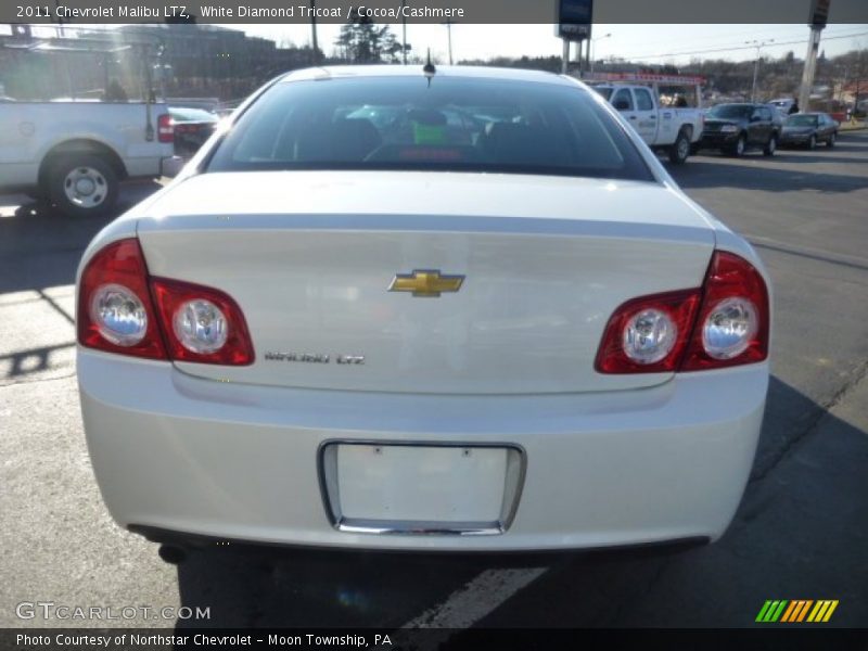 White Diamond Tricoat / Cocoa/Cashmere 2011 Chevrolet Malibu LTZ