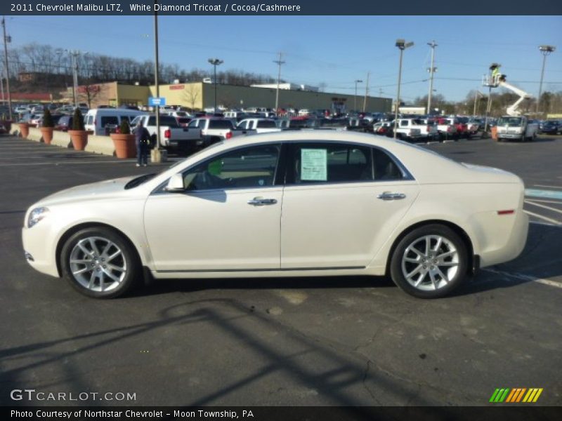 White Diamond Tricoat / Cocoa/Cashmere 2011 Chevrolet Malibu LTZ