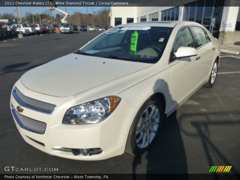 White Diamond Tricoat / Cocoa/Cashmere 2011 Chevrolet Malibu LTZ