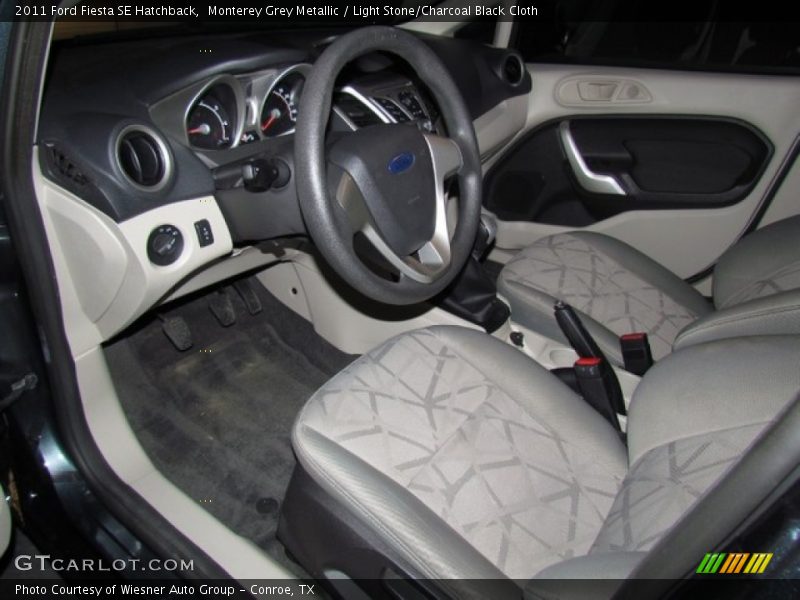 Light Stone/Charcoal Black Cloth Interior - 2011 Fiesta SE Hatchback 
