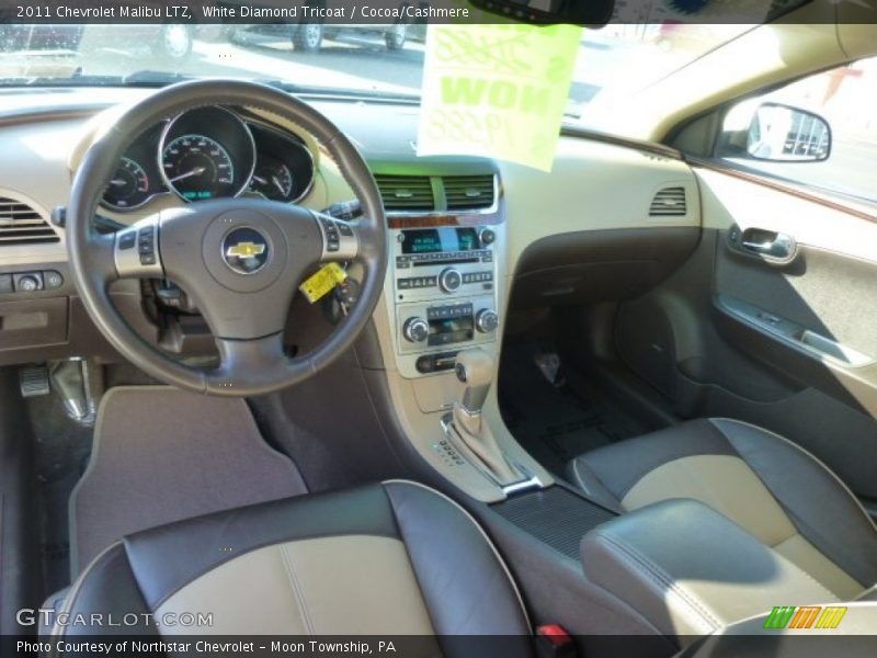 White Diamond Tricoat / Cocoa/Cashmere 2011 Chevrolet Malibu LTZ