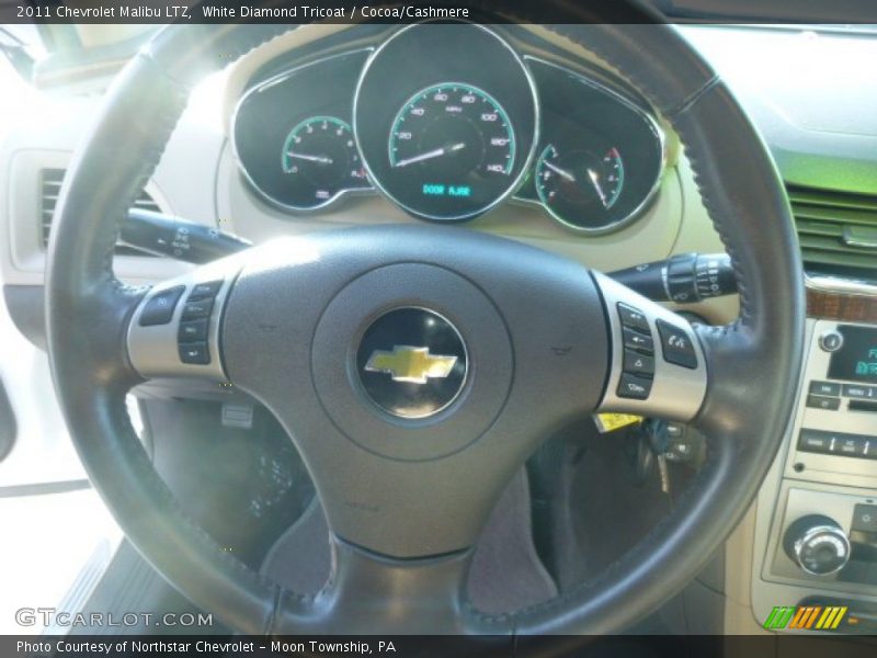 White Diamond Tricoat / Cocoa/Cashmere 2011 Chevrolet Malibu LTZ