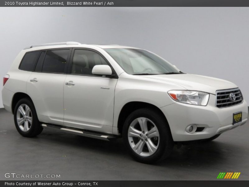 Blizzard White Pearl / Ash 2010 Toyota Highlander Limited