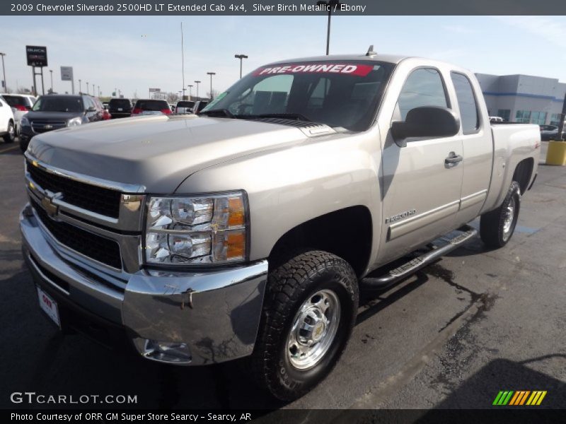 Silver Birch Metallic / Ebony 2009 Chevrolet Silverado 2500HD LT Extended Cab 4x4