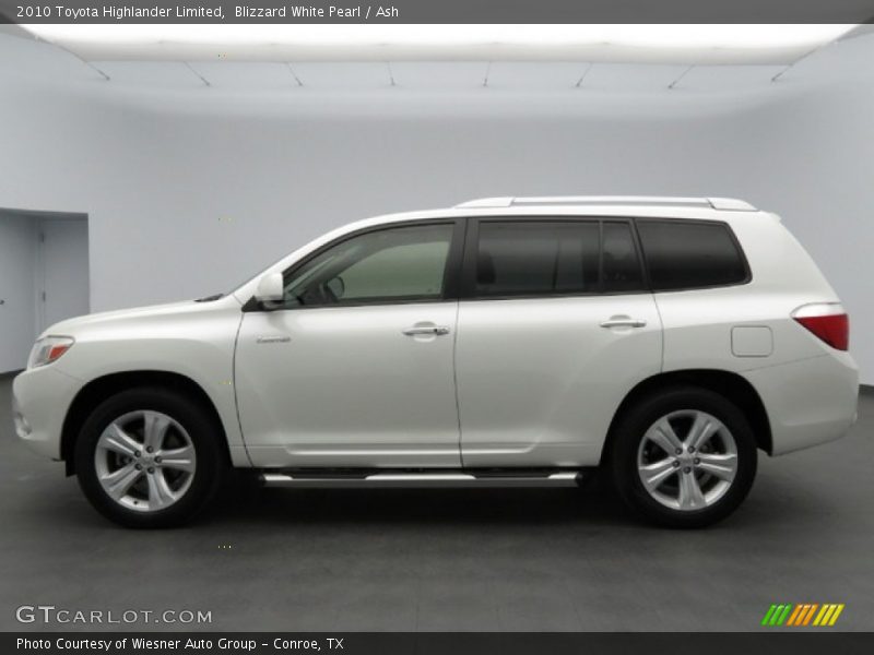 Blizzard White Pearl / Ash 2010 Toyota Highlander Limited
