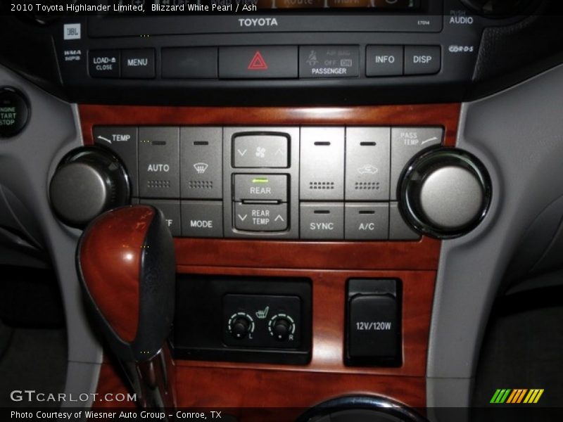 Controls of 2010 Highlander Limited