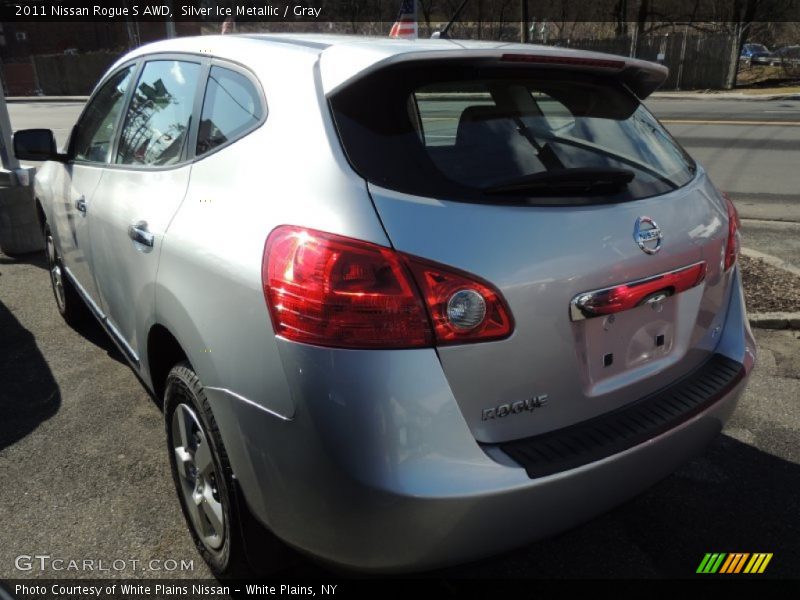 Silver Ice Metallic / Gray 2011 Nissan Rogue S AWD