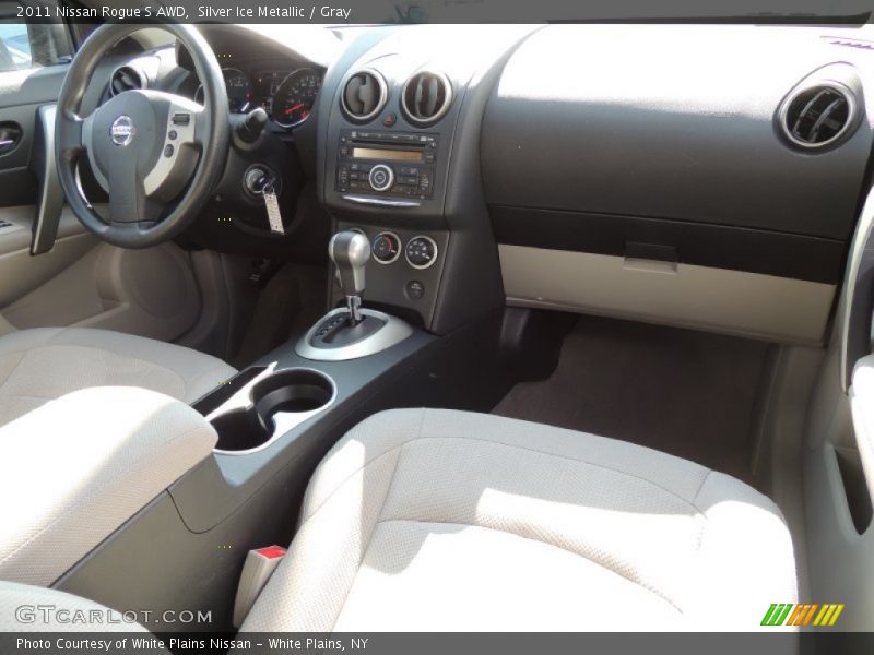 Silver Ice Metallic / Gray 2011 Nissan Rogue S AWD
