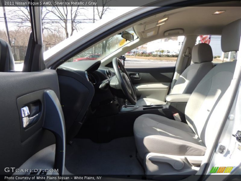 Silver Ice Metallic / Gray 2011 Nissan Rogue S AWD
