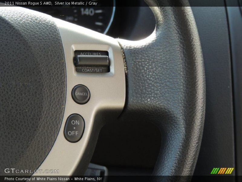 Silver Ice Metallic / Gray 2011 Nissan Rogue S AWD