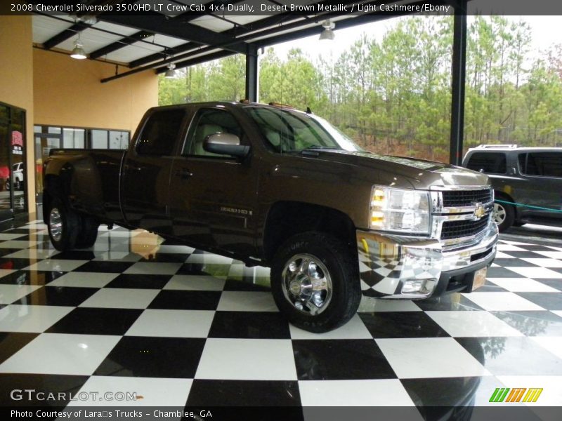 Desert Brown Metallic / Light Cashmere/Ebony 2008 Chevrolet Silverado 3500HD LT Crew Cab 4x4 Dually