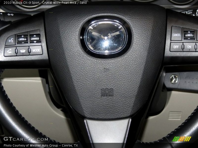 Crystal White Pearl Mica / Sand 2010 Mazda CX-9 Sport