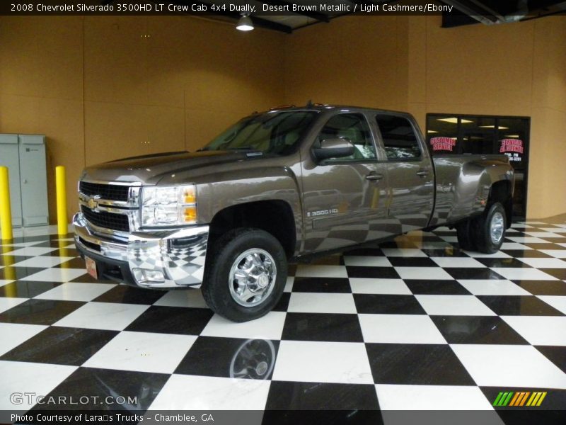 Desert Brown Metallic / Light Cashmere/Ebony 2008 Chevrolet Silverado 3500HD LT Crew Cab 4x4 Dually