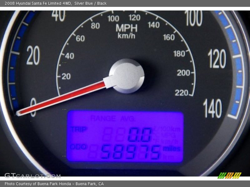 Silver Blue / Black 2008 Hyundai Santa Fe Limited 4WD