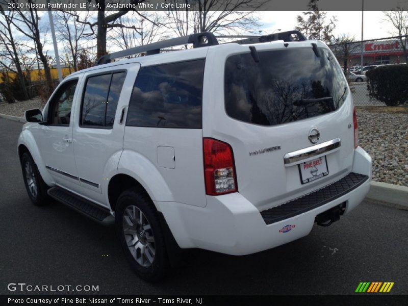 Avalanche White / Cafe Latte 2010 Nissan Pathfinder LE 4x4