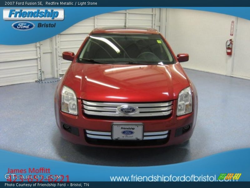 Redfire Metallic / Light Stone 2007 Ford Fusion SE