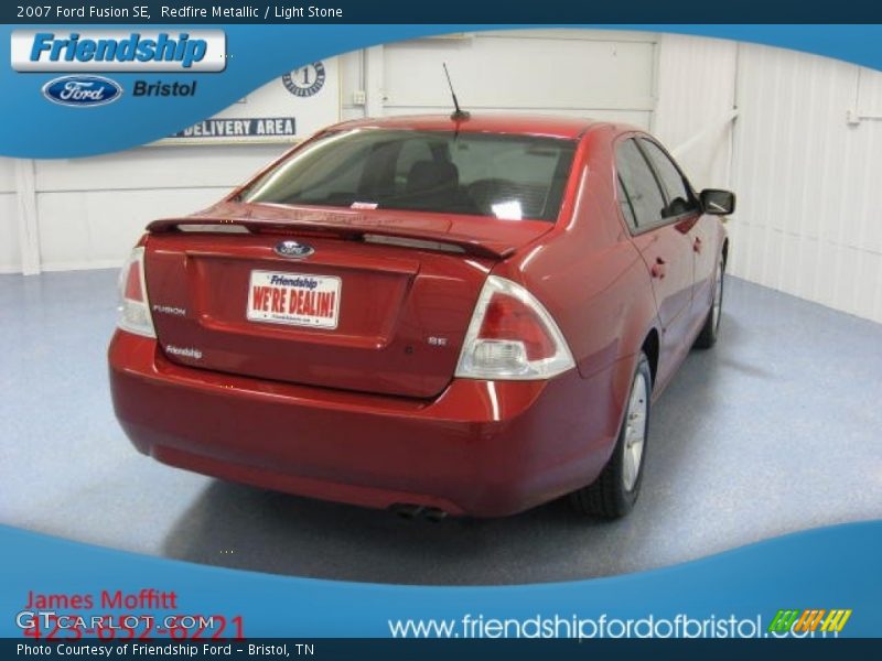 Redfire Metallic / Light Stone 2007 Ford Fusion SE