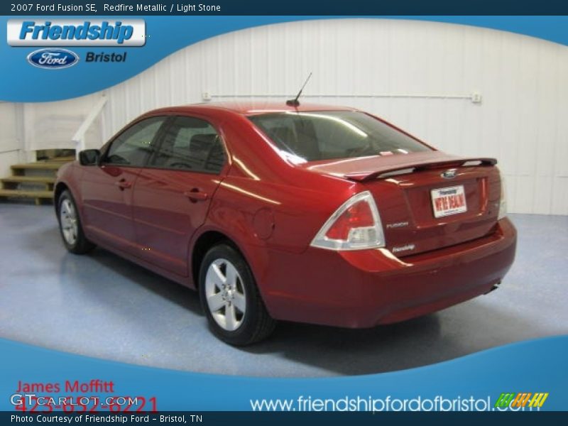 Redfire Metallic / Light Stone 2007 Ford Fusion SE