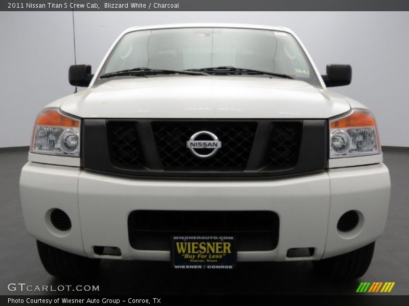 Blizzard White / Charcoal 2011 Nissan Titan S Crew Cab