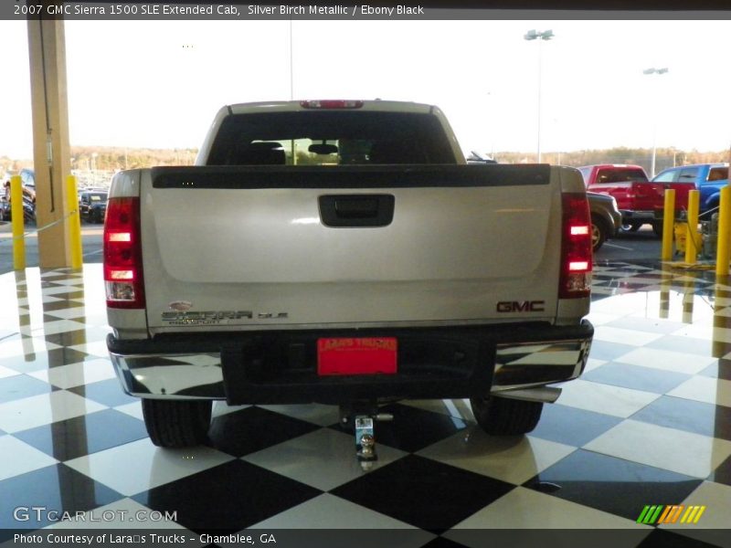 Silver Birch Metallic / Ebony Black 2007 GMC Sierra 1500 SLE Extended Cab