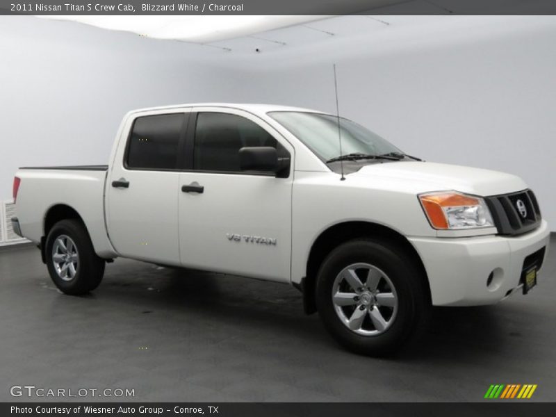 Blizzard White / Charcoal 2011 Nissan Titan S Crew Cab