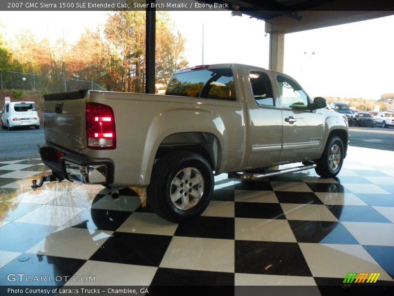Silver Birch Metallic / Ebony Black 2007 GMC Sierra 1500 SLE Extended Cab