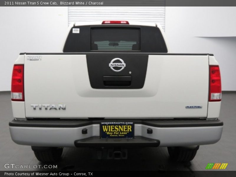 Blizzard White / Charcoal 2011 Nissan Titan S Crew Cab