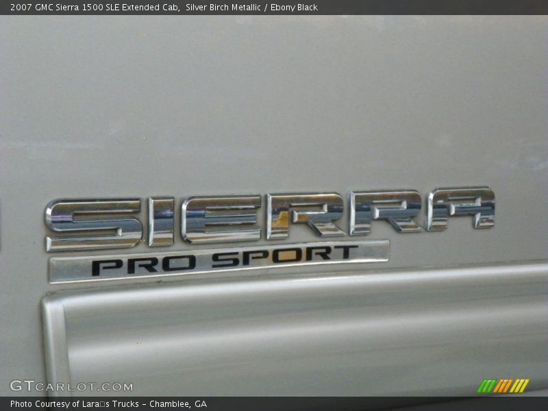 Silver Birch Metallic / Ebony Black 2007 GMC Sierra 1500 SLE Extended Cab