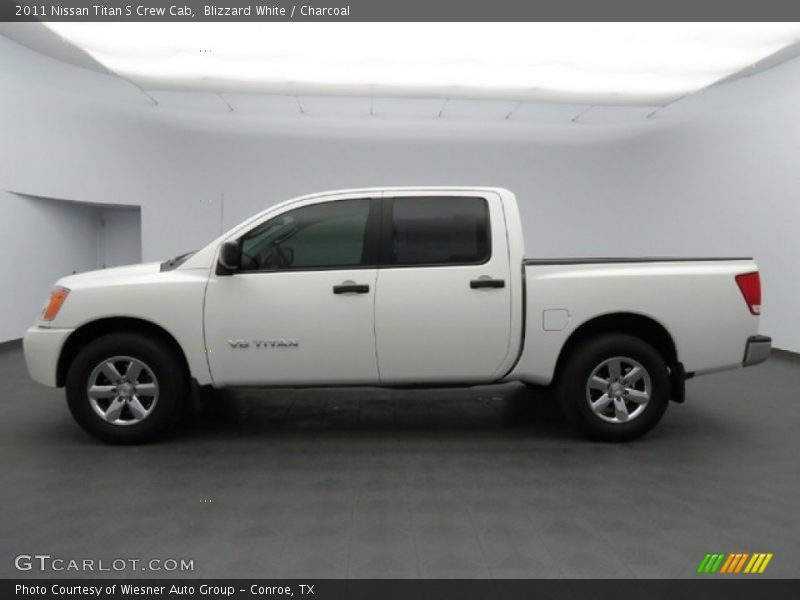 Blizzard White / Charcoal 2011 Nissan Titan S Crew Cab