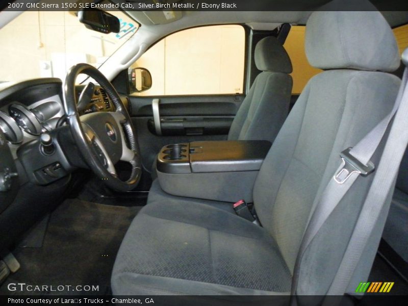 Silver Birch Metallic / Ebony Black 2007 GMC Sierra 1500 SLE Extended Cab