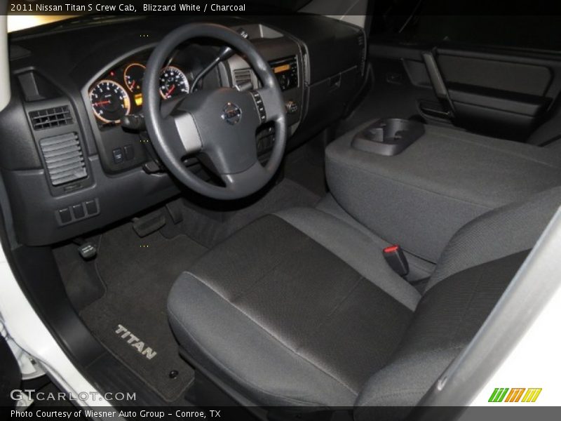 Blizzard White / Charcoal 2011 Nissan Titan S Crew Cab