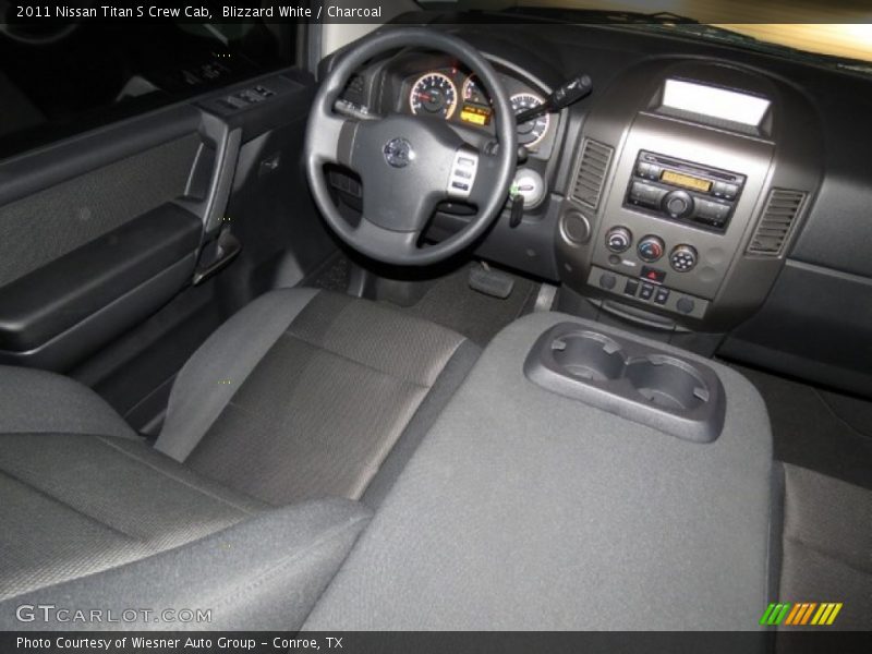 Blizzard White / Charcoal 2011 Nissan Titan S Crew Cab