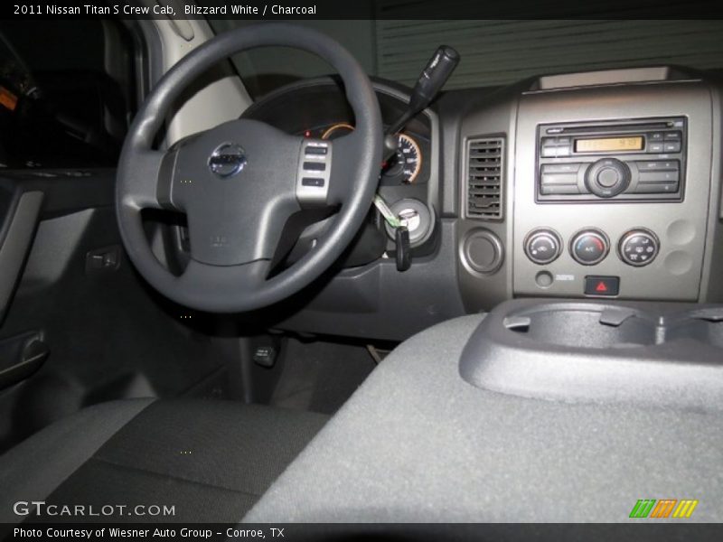 Blizzard White / Charcoal 2011 Nissan Titan S Crew Cab