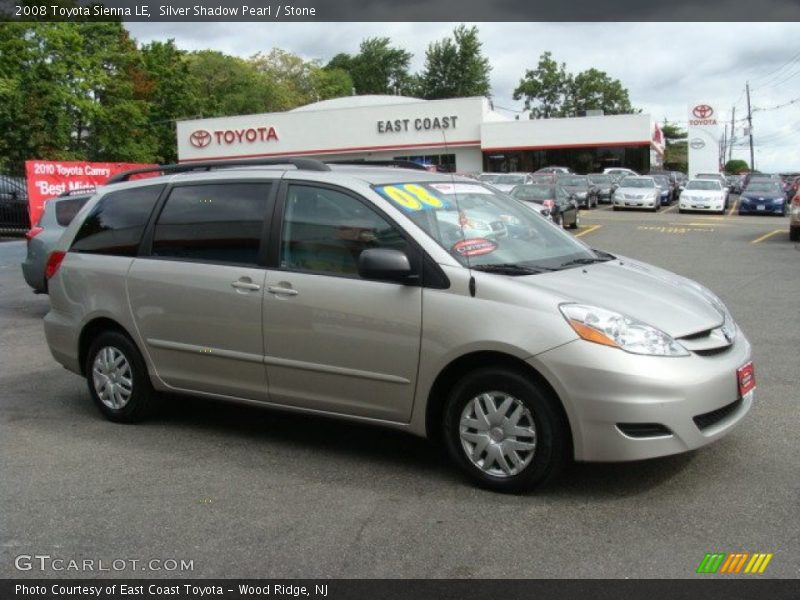 Silver Shadow Pearl / Stone 2008 Toyota Sienna LE