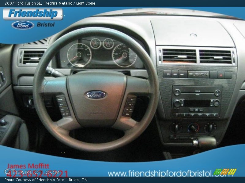 Redfire Metallic / Light Stone 2007 Ford Fusion SE