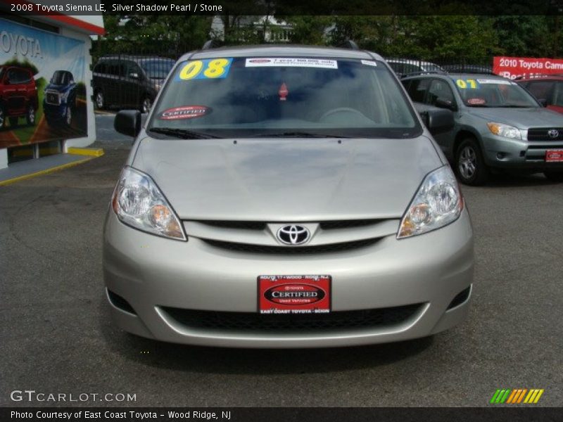Silver Shadow Pearl / Stone 2008 Toyota Sienna LE