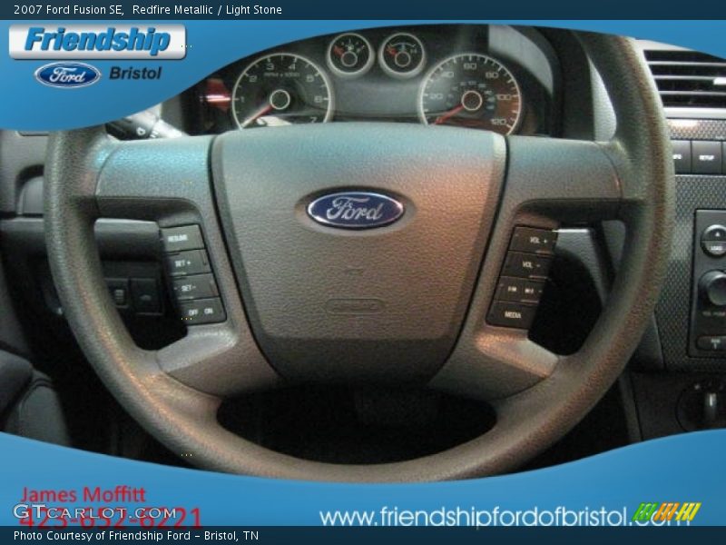 Redfire Metallic / Light Stone 2007 Ford Fusion SE