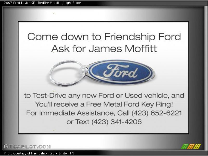 Redfire Metallic / Light Stone 2007 Ford Fusion SE