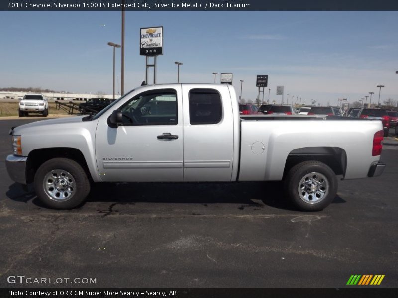 Silver Ice Metallic / Dark Titanium 2013 Chevrolet Silverado 1500 LS Extended Cab