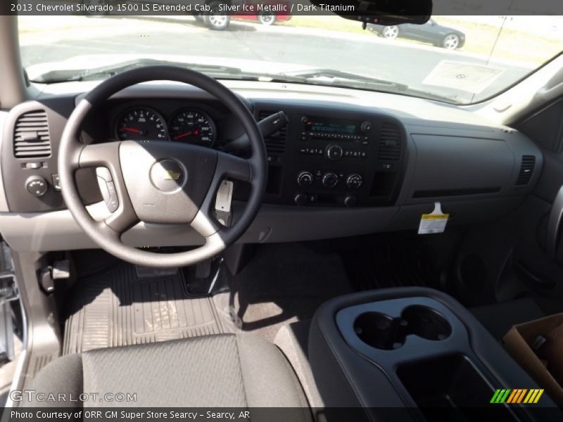 Silver Ice Metallic / Dark Titanium 2013 Chevrolet Silverado 1500 LS Extended Cab