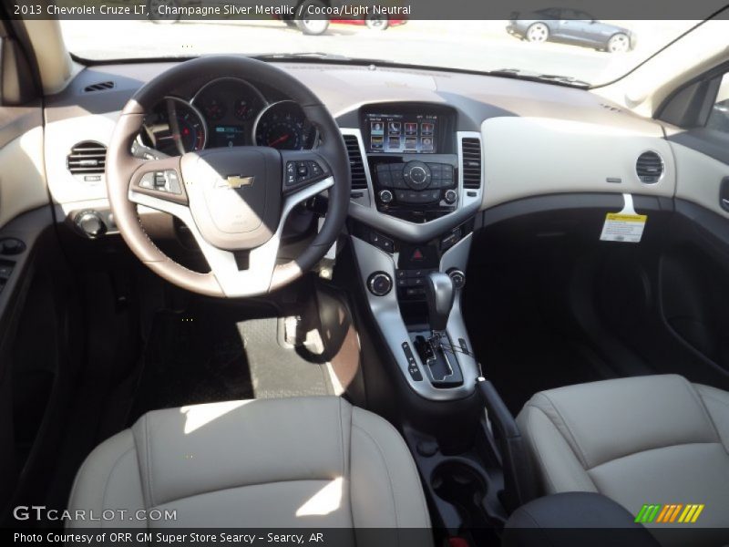 Champagne Silver Metallic / Cocoa/Light Neutral 2013 Chevrolet Cruze LT