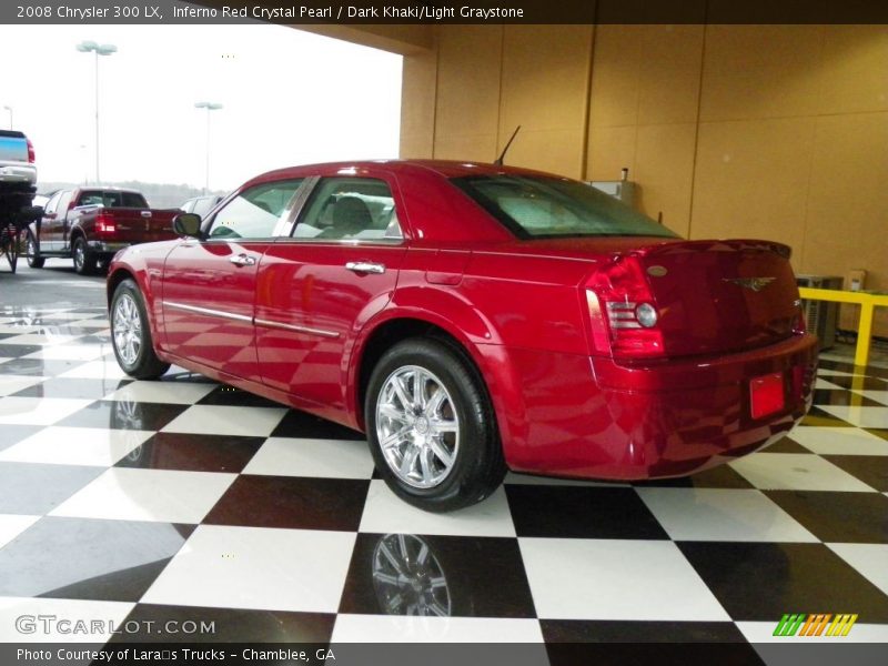 Inferno Red Crystal Pearl / Dark Khaki/Light Graystone 2008 Chrysler 300 LX