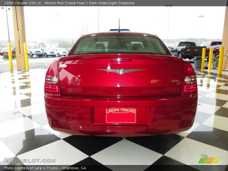Inferno Red Crystal Pearl / Dark Khaki/Light Graystone 2008 Chrysler 300 LX