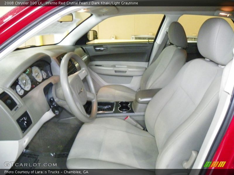Inferno Red Crystal Pearl / Dark Khaki/Light Graystone 2008 Chrysler 300 LX