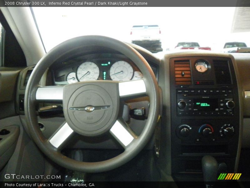 Inferno Red Crystal Pearl / Dark Khaki/Light Graystone 2008 Chrysler 300 LX